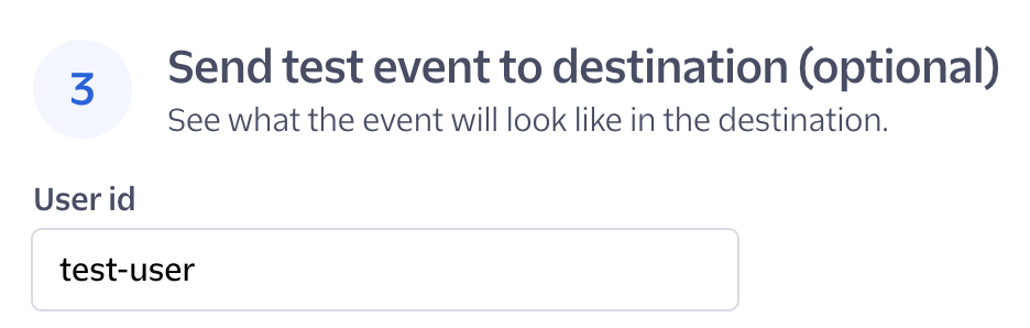 A screenshot of the test event page